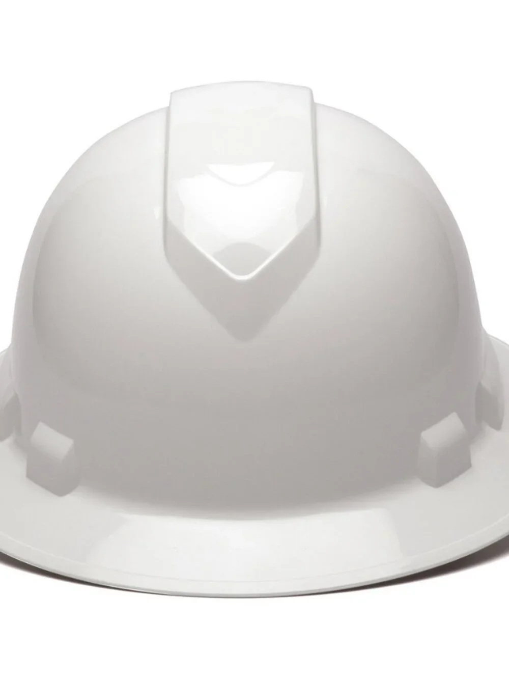 Ridgeline Full Brim Hard Hat - 4-Point Ratchet Suspension - White
